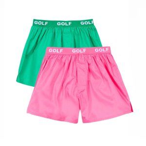GOLF WANG PINK AND GREEN BOXERS
